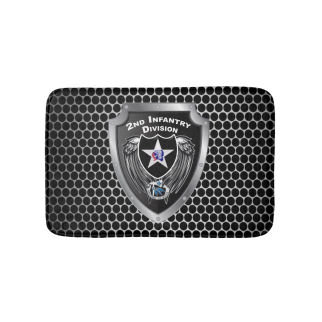 :  Hardcore 2nd Infantry Div “Indianhead Division” Bath Mat (Front)