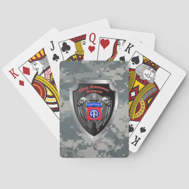 Hardcore 82nd Airborne Division Playing Cards (Back)