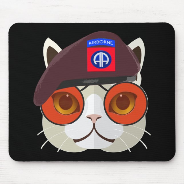 Hardcore 82nd Airborne Kitty Kat! Mouse Mat (Front)