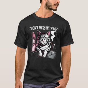 Hardcore Alley Tough Cat Street Rain Art T-Shirt