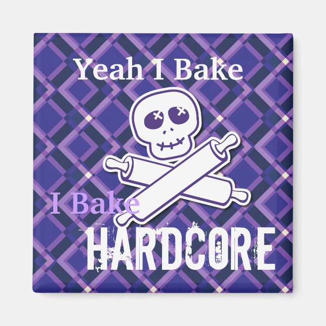 Hardcore Baker Magnet (square only) (Front)