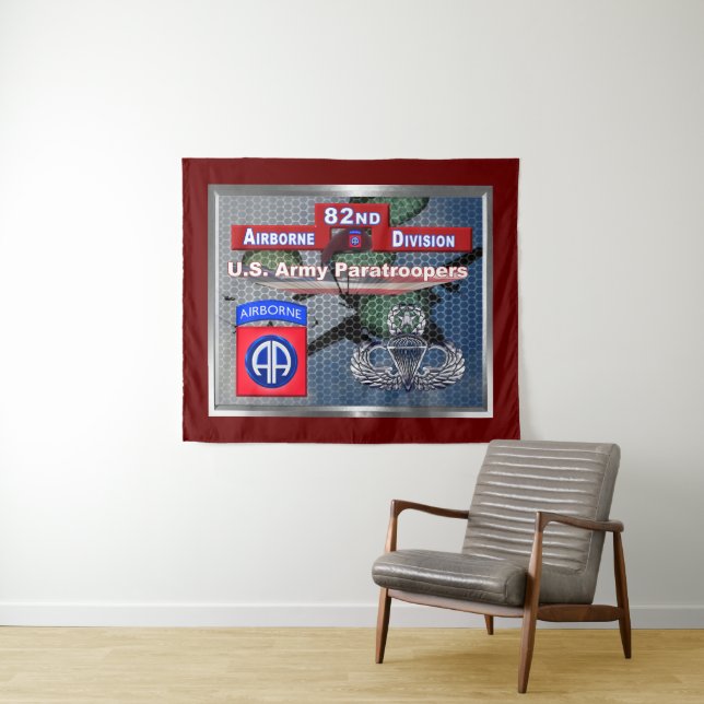 Hardcore Basic Jump Wings 82nd Airborne Division Tapestry (In Situ (Horizontal))
