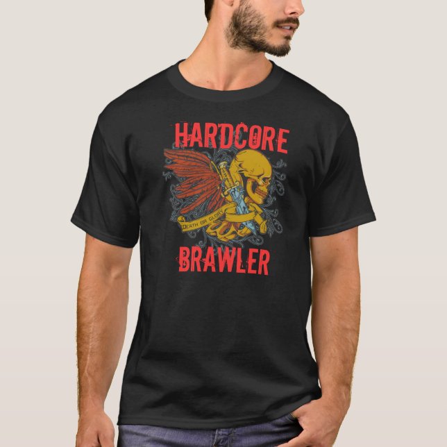 Hardcore Brawler Dark T-Shirt (Front)