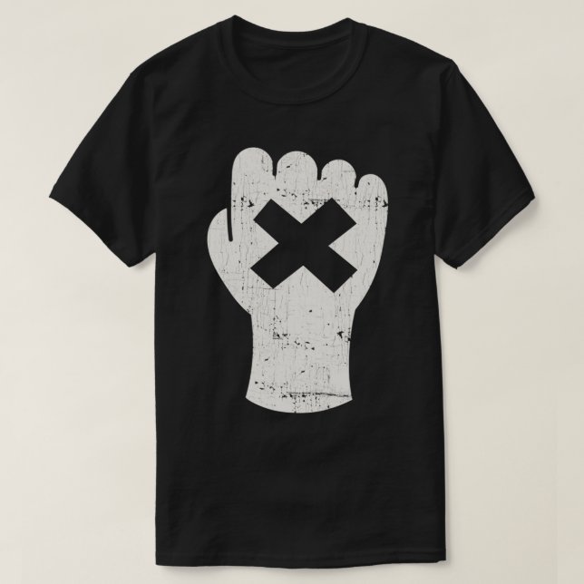 Hardcore Fist NYHC 80's Punk s & Straight Edge Clo T-Shirt (Design Front)