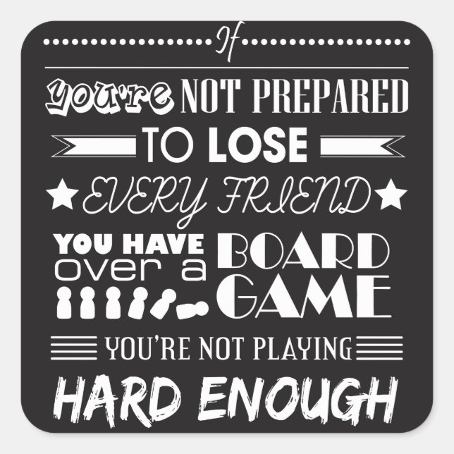 Hardcore Gamer Square Sticker (Front)