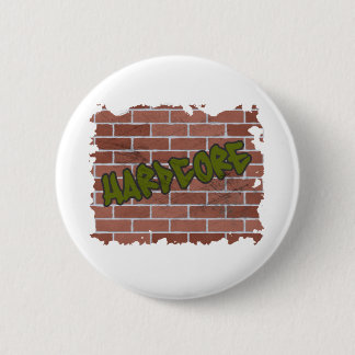 hardcore graffiti design 6 cm round badge