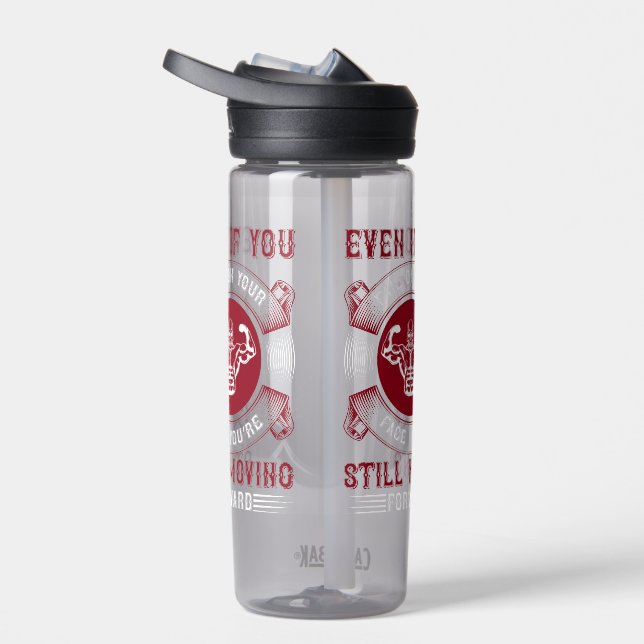 Hardcore Gym Motivation Graphic Tee Water Bottle (Right)