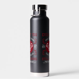 Hardcore Gym Motivation Graphic Tee Water Bottle