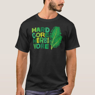 Hardcore Herbivore Plant Powered Vegetarian Vegan  T-Shirt