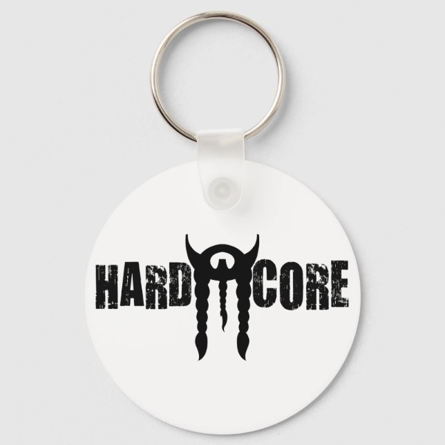 Hardcore Stache Key Ring (Front)