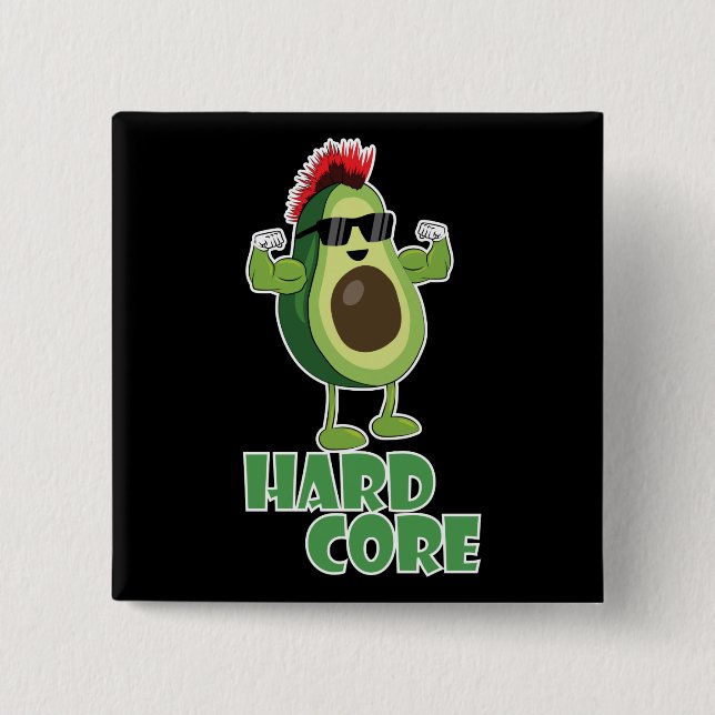 hardcore sunglasses 15 cm square badge (Front)