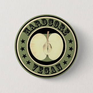 Hardcore Vegan 6 Cm Round Badge