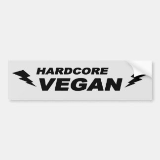Hardcore Vegan Bumper Sticker