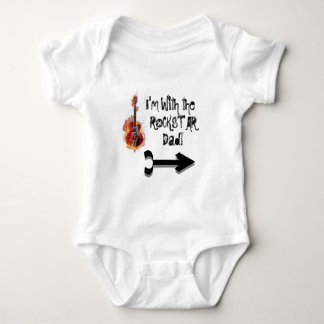 HardCoreGuitarForWebsite, Arrow---Pointing-to-r... Baby Bodysuit