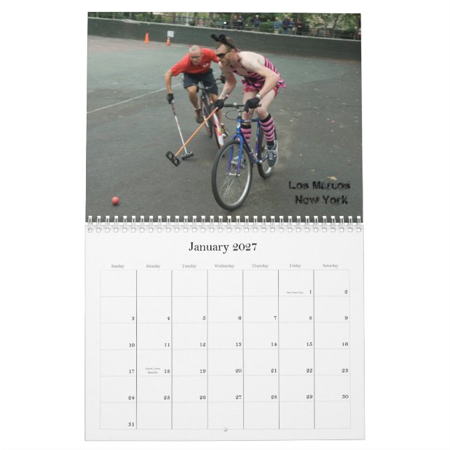 Hardcourt Bicycle Polo - Customised Calendar (Jan 2027)