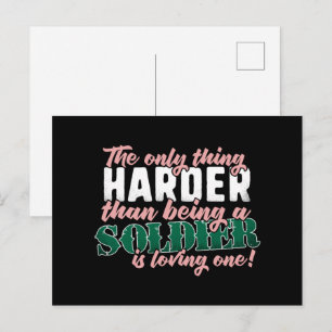 Harder than Loving a Soldier - Military Spouse Postcard