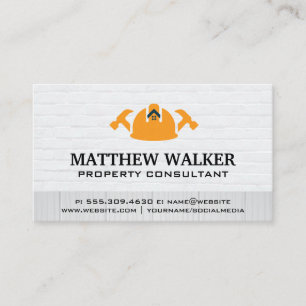 Hardhat Hammers   Home Repair Services Business Card