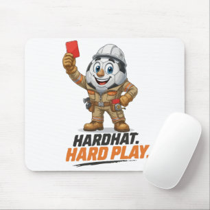 Hardhat Hard Play Soccer Referee Mouse Mat
