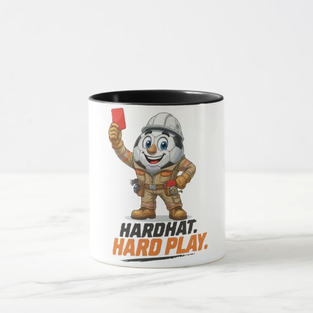 Hardhat Hard Play Soccer Referee Mug (Center)