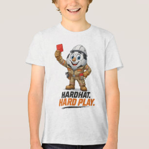 Hardhat Hard Play Soccer Referee Tri-Blend Shirt