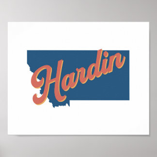 Hardin, Montana state print
