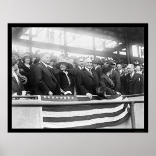 Harding Hoover Wives Baseball 1922 Poster