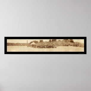 Harding in Plymouth MA Photo 1921 Poster