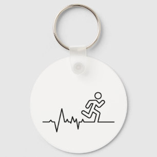 Hardlopen, triatlon of marathon sport wedstrijd. key ring