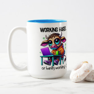 Hardly Working Two-Tone Coffee Mug