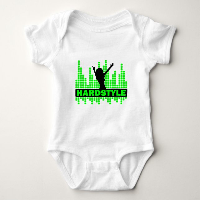 Hardstyle Dancer tempo design Baby Bodysuit (Front)