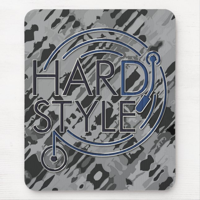 HARDSTYLE DJ - metal design Mouse Mat (Front)