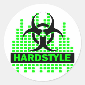 Hardstyle Tempo design Classic Round Sticker