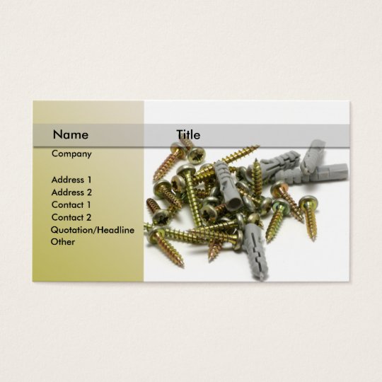 hardware \ Bolts and screws Business Card