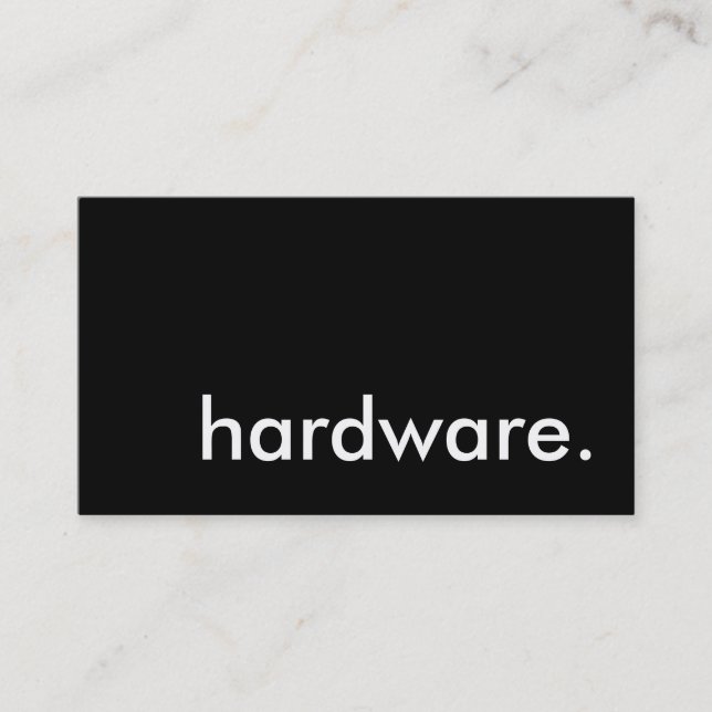 hardware. business card (Front)