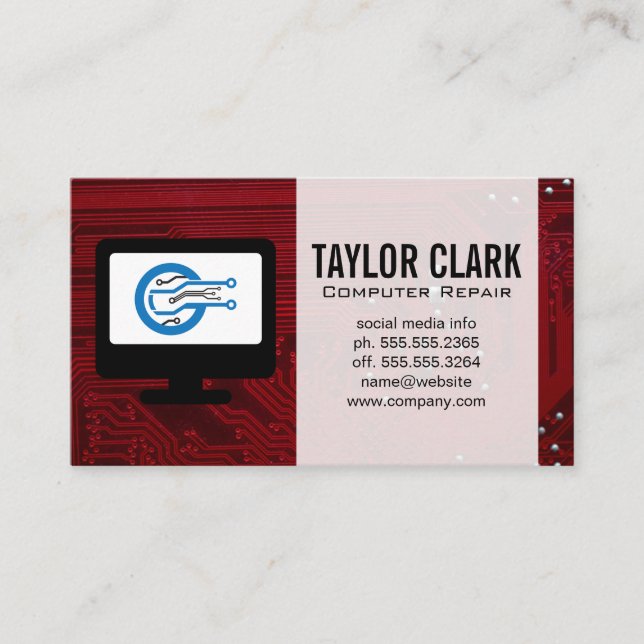 Hardware Electronics | IT Repair Business Card (Front)