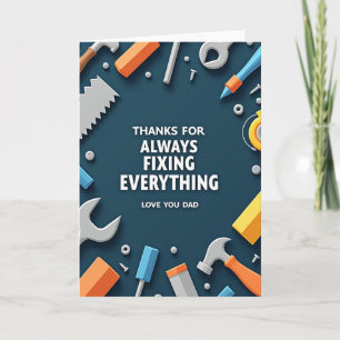 Hardware Love You Dad Card