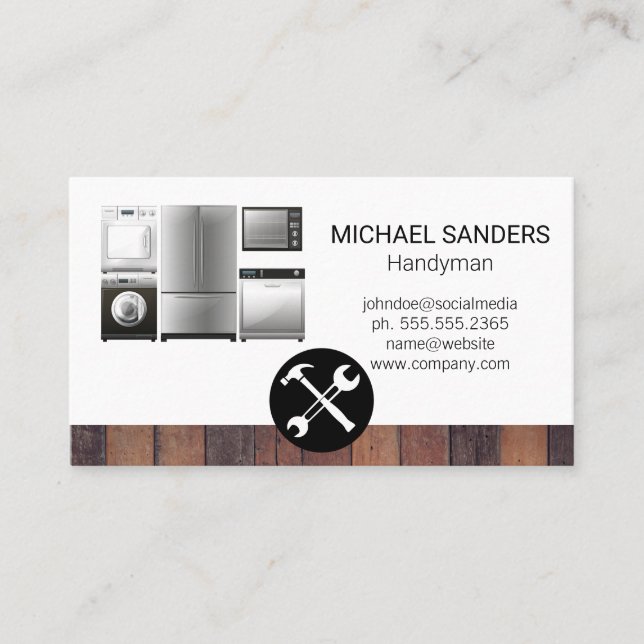 Hardware Tools | Appliances Business Card (Front)
