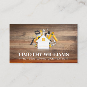 Hardware Tools   Carpentry   General Contractor Business Card