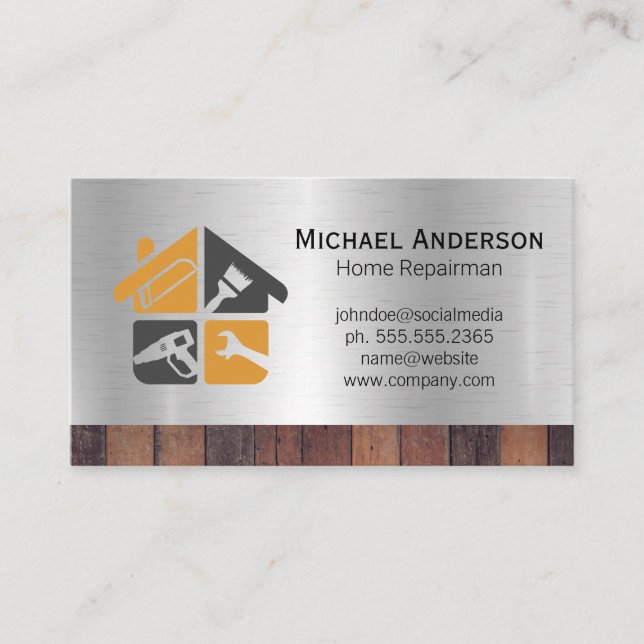 Hardware Tools | Construction Renovations  Business Card (Front)
