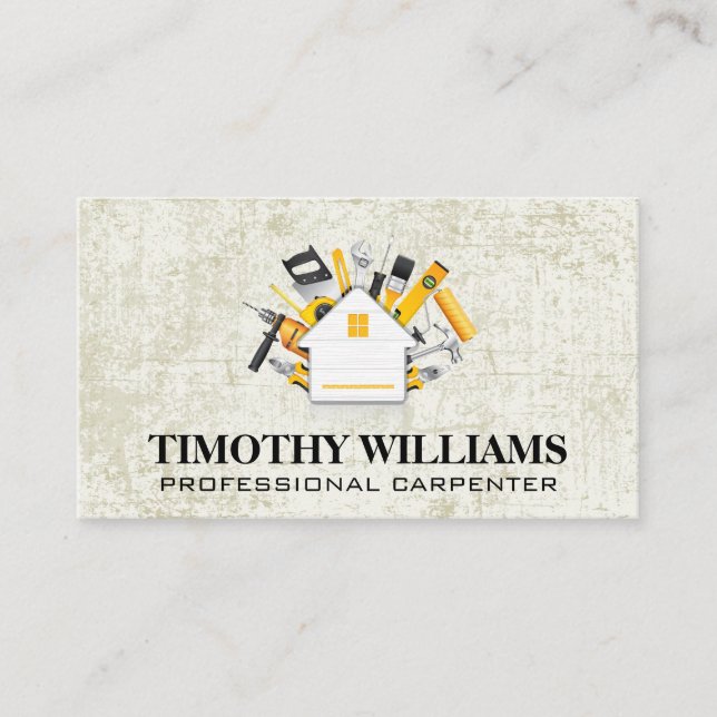 Hardware Tools | Home Icon Business Card (Front)