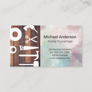 Hardware Tools Home Renovations Repairman Business Card