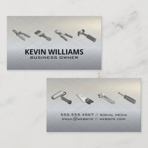 Hardware Tools   Metallic Texture Business Card