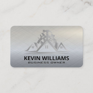 Hardware Tools   Metallic Texture   Construction Business Card