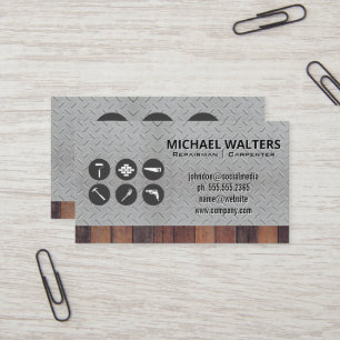 Hardware Tools   Steel and Wood Business Card