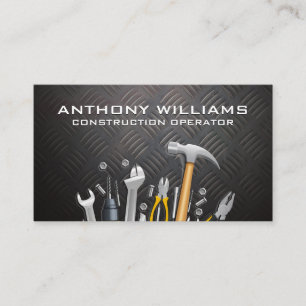 Hardware Tools Steel Pattern Business Card