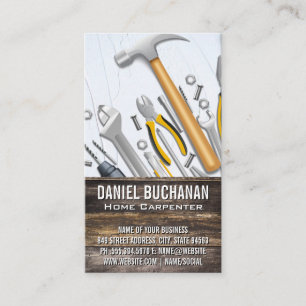 Hardware Tools   Wood and Spackle Business Card