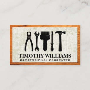 Hardware Tools   Wood Frame Business Card