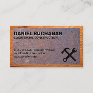 Hardware Tools   Wood   Rust Business Card