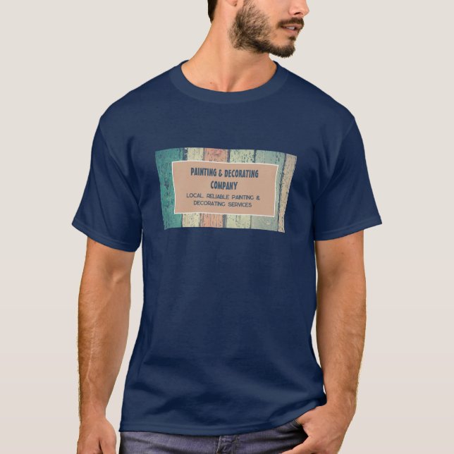 Hardwood Design, Painter & Decorator Advertising T-Shirt (Front)