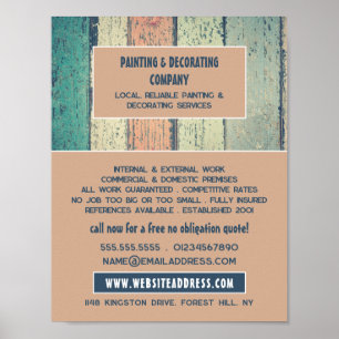 Hardwood Design, Painter & Decorator Poster